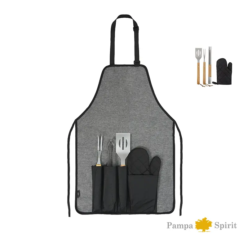 Set bbq Delantal Grill 4