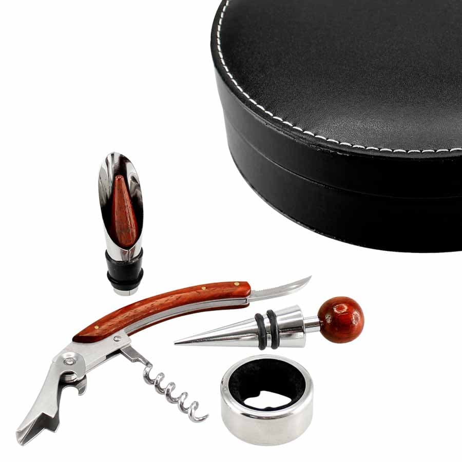 Set de Vino de PU Negro 3