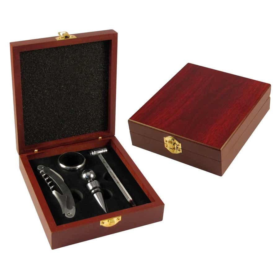 Set de Vino en Caja de Madera 2