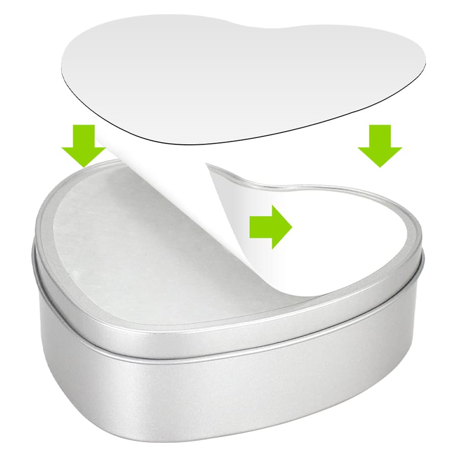 Caja Metálica Corazón Sublimación 3