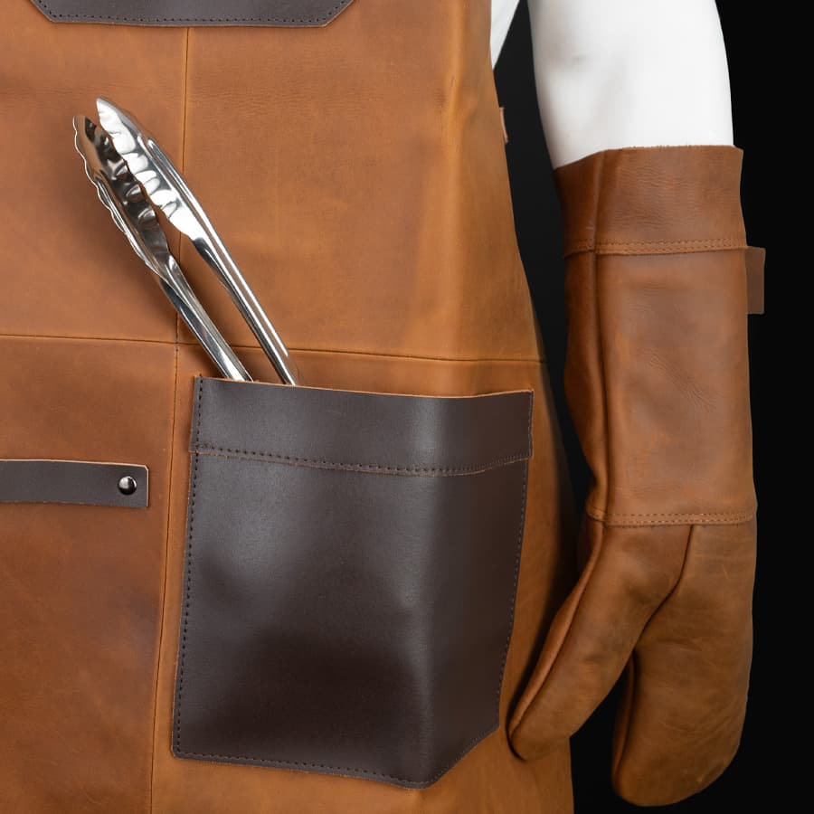 Set Asador de Cuero de Búfalo 4