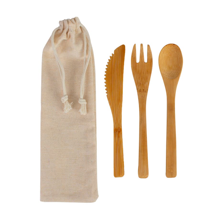 Set de 3 cubiertos de Bamboo 2