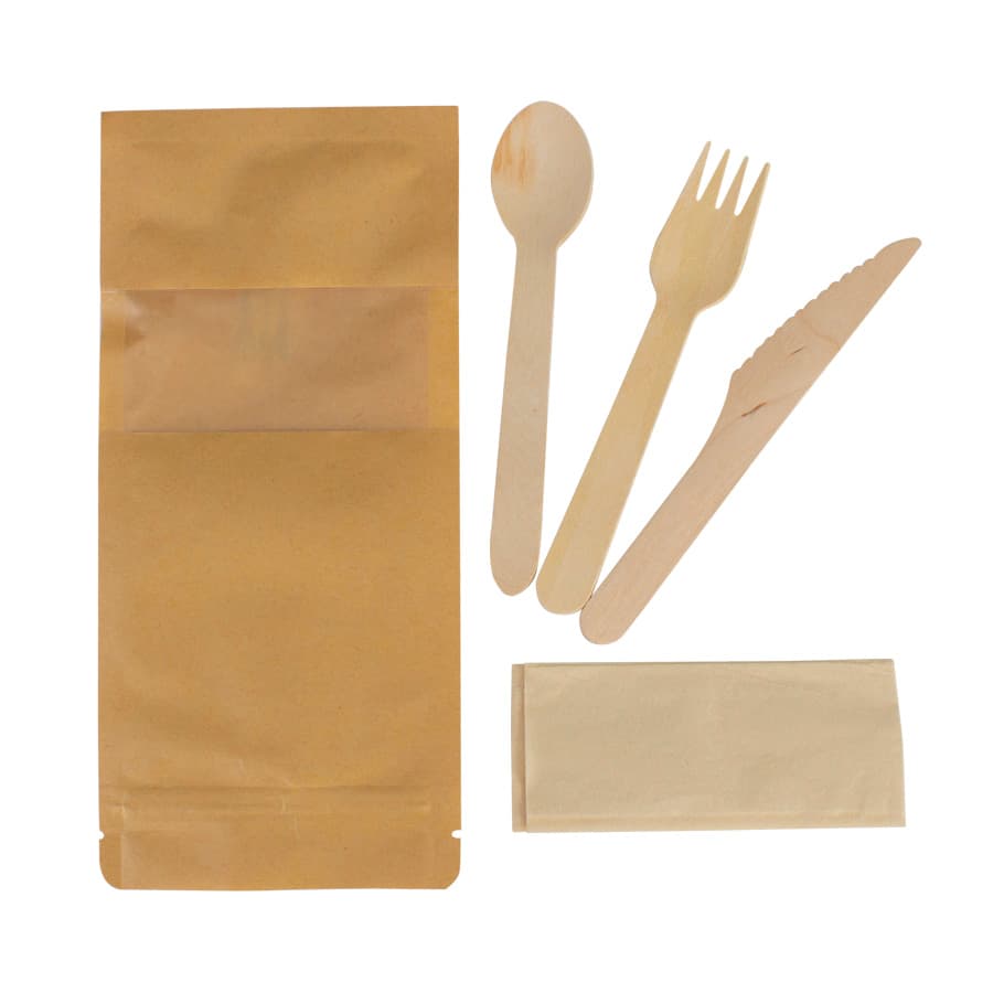 Set de cubiertos Sustentable bolsa ZIP 3