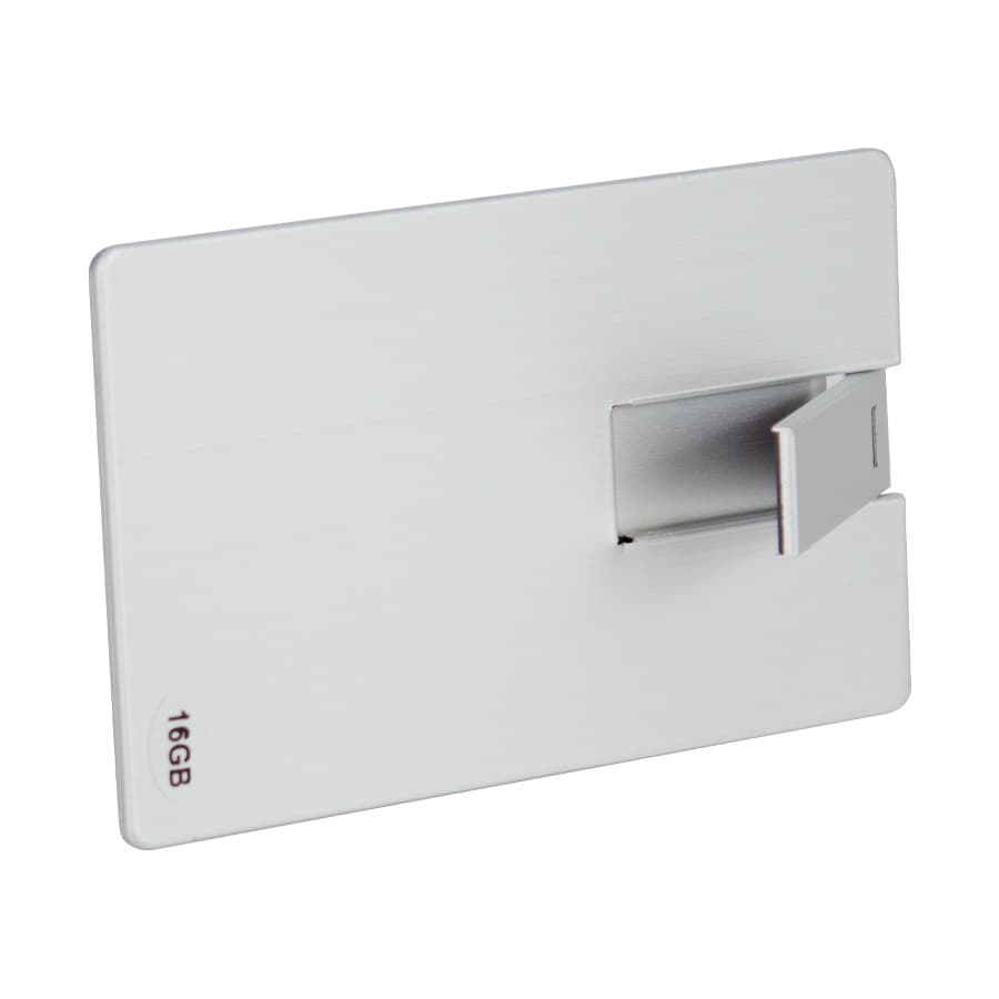 USB Pendrive 16GB Credit Card plateado. 3