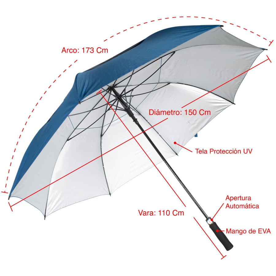 Paraguas Gigante de Golf, tela UV 3