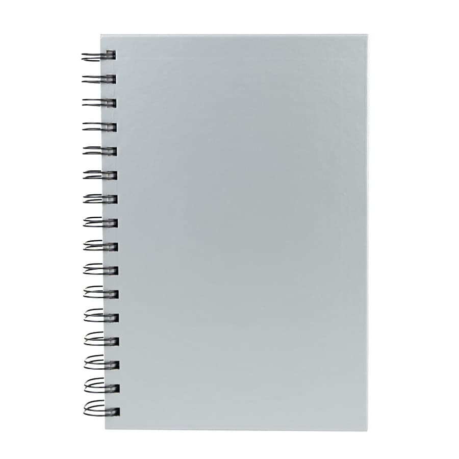 Cuaderno matemáticas tapa dura plateada. 2