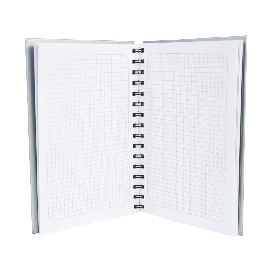Cuaderno matemáticas tapa dura plateada. 4
