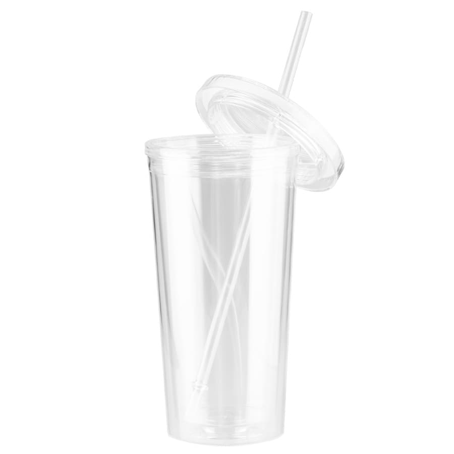 Vaso plástico doble pared aislante 600cc 2