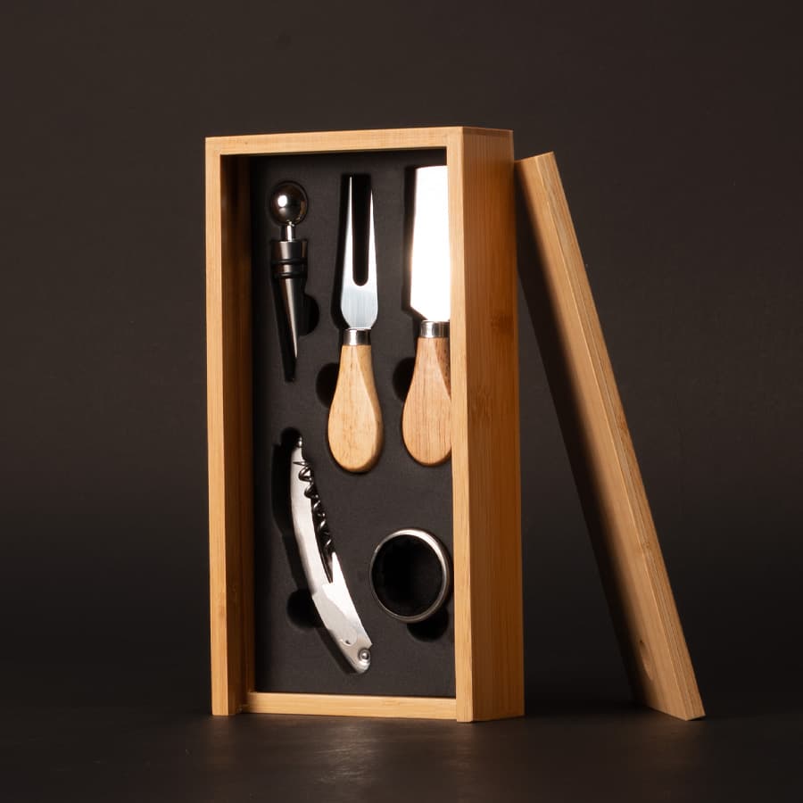 Set Wine; Cheese «FUTRONO» de Bamboo