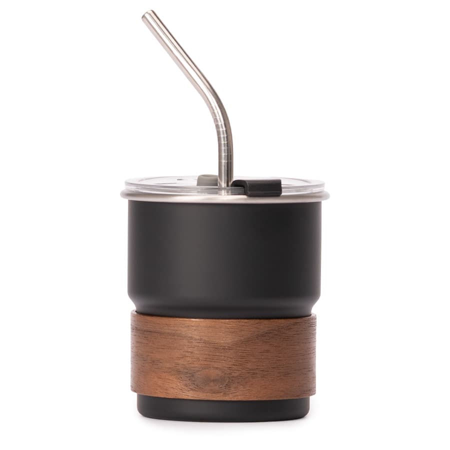 Vaso Térmico metálico «CAMP» 300cc. con Bombilla y Grip de Madera. 5