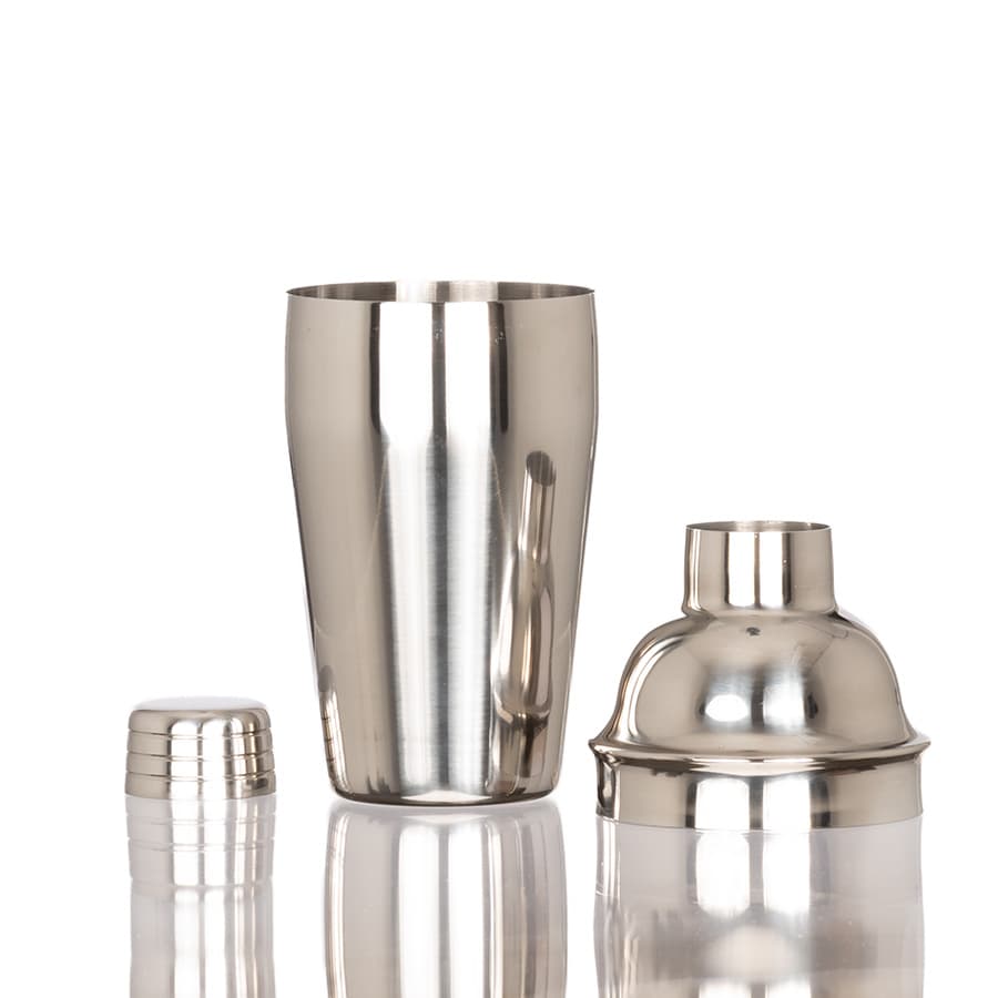 Coctelera metálica plateada «SILVER» 500cc 3