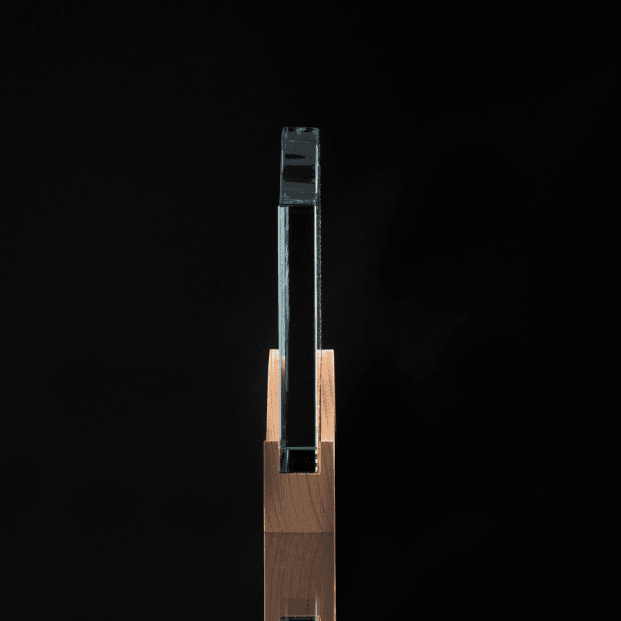 Trofeo Galvano de Madera y Cristal «Curve» 5
