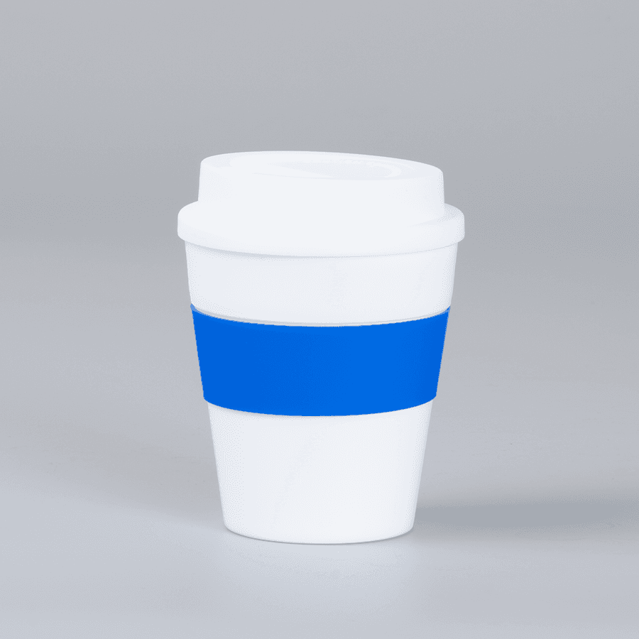 Mug Express Cup «WHITE» 356cc con banda silicona 4
