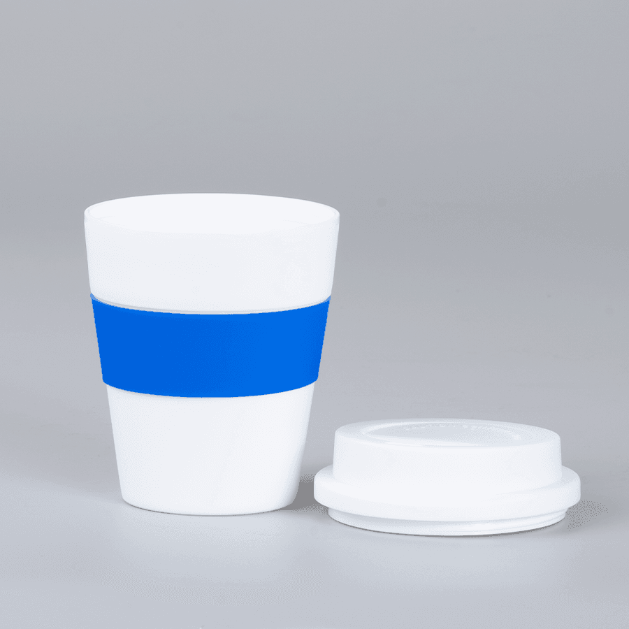 Mug Express Cup «WHITE» 356cc con banda silicona 5