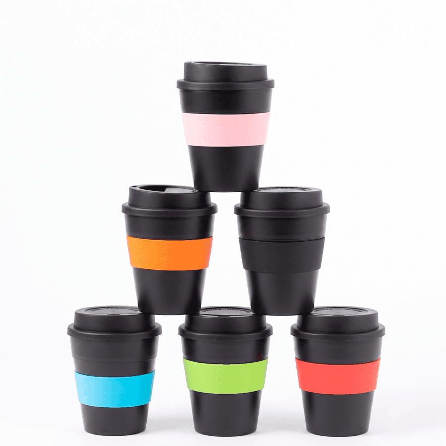 Mug Express Cup «BLACK» 356cc con banda silicona