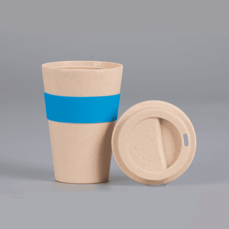 Mug Eco Cup «WHEAT STRAW» 355cc con banda silicona 4