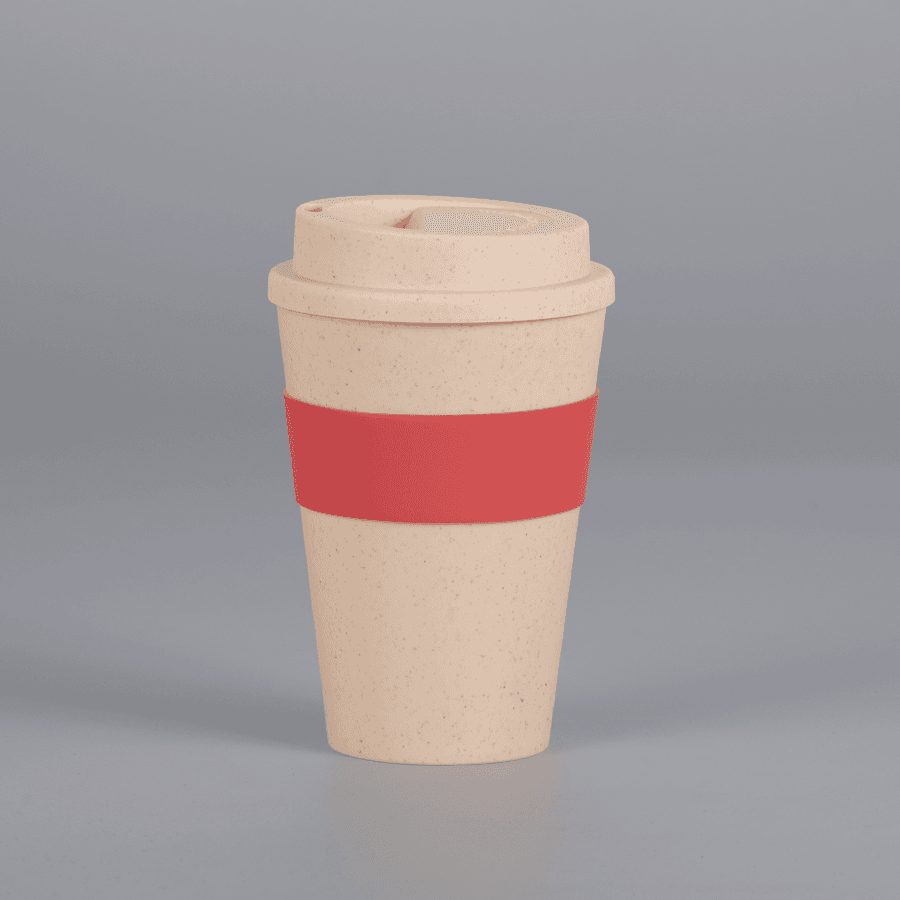 Mug Eco Cup «WHEAT STRAW» 355cc con banda silicona 5