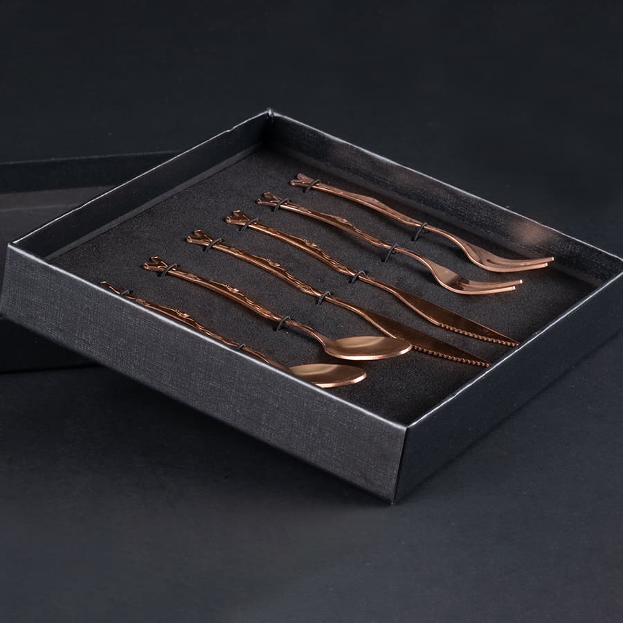 Deluxe Set de Cubiertos encobrizados para cóctel 2