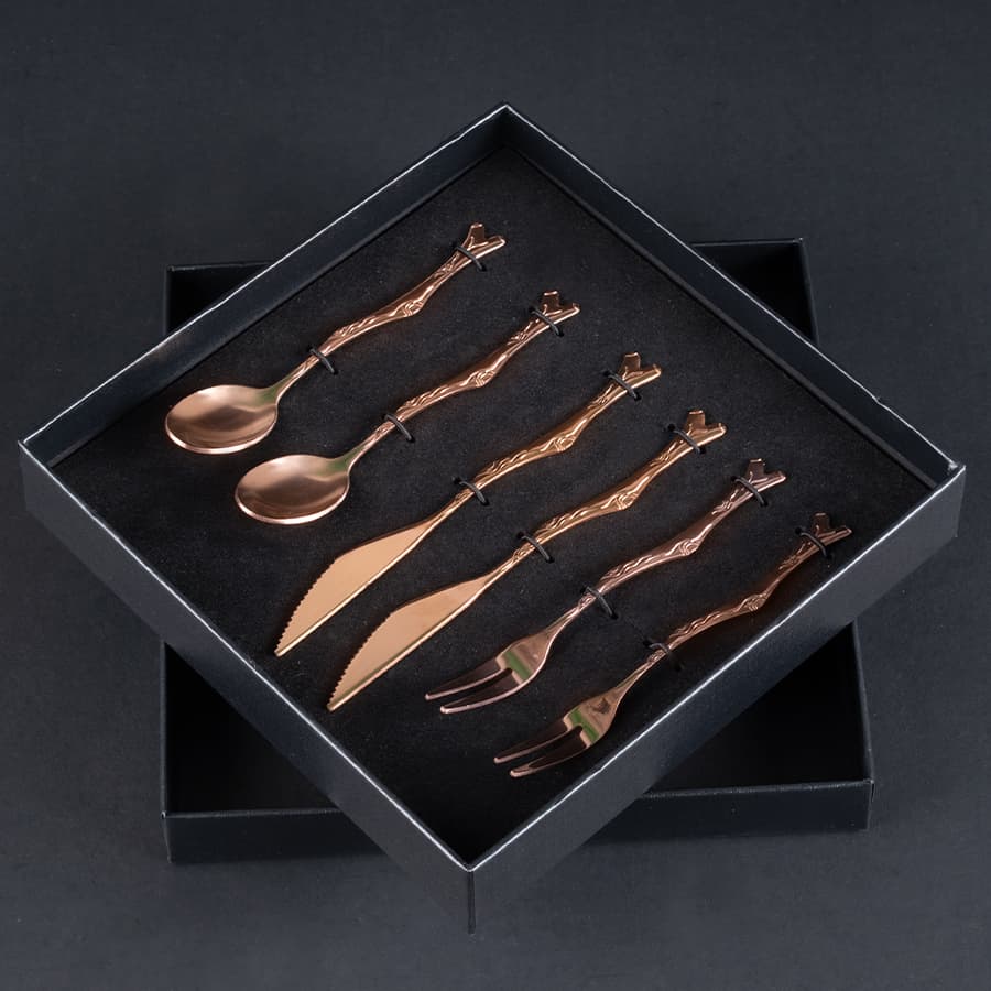 Deluxe Set de Cubiertos encobrizados para cóctel 3