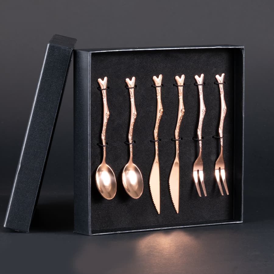 Deluxe Set de Cubiertos encobrizados para cóctel 4