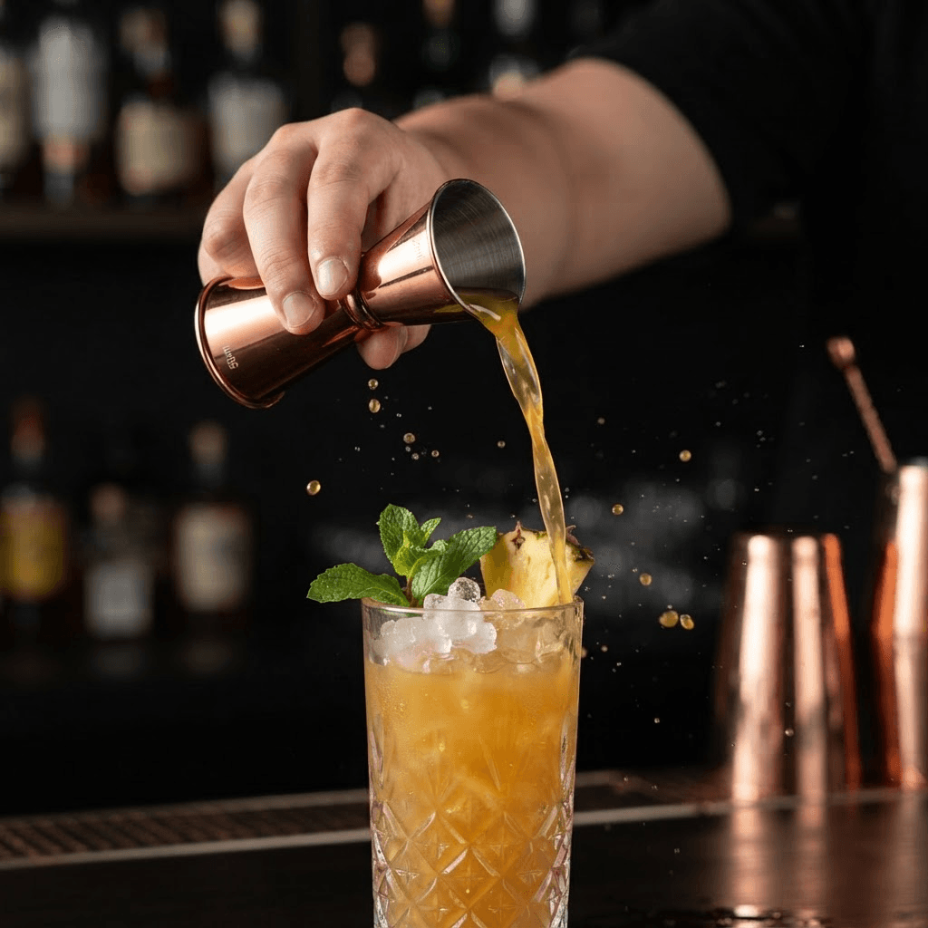 Mixer dosificador de tragos «Jigger» doble, encobrizado 25/50ml
